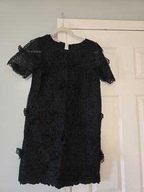 Stella McCartney Black Floral Lace Mini Dress